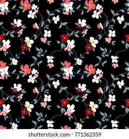 Beautiful Floral Pattern With Vines Twig For Fashion