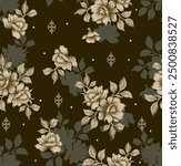 beautiful floral seamless illustration allover pattern for textile 