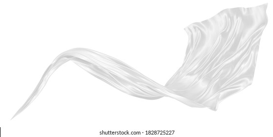 Smooth Elegant White Transparent Cloth Separated Stock Photo 608170688 ...