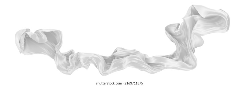 Beautiful Flowing Cloth Flying Wind White Stock Illustration 2163711375 ...