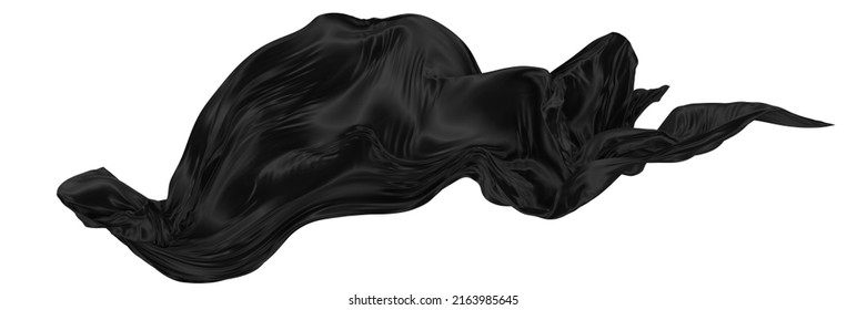 Beautiful Flowing Cloth Flying Wind White Stock Illustration 2163985645 ...