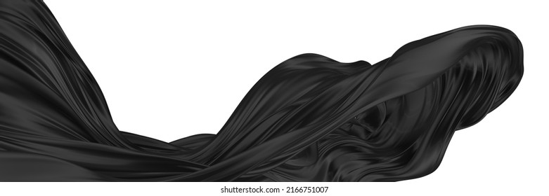 Beautiful Flowing Cloth Flying Wind White Stock Illustration 2166751007 ...