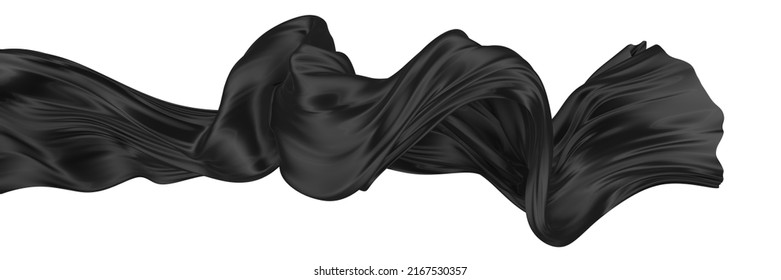 Beautiful Flowing Cloth Flying Wind White Stock Illustration 2167530357 ...