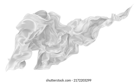 Beautiful Flowing Cloth Flying Wind White Stock Illustration 2172203299 ...