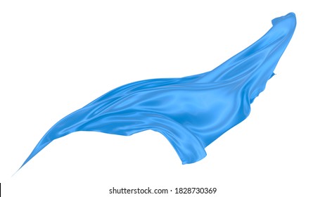 Beautiful Flowing Fabric Flying Wind Blue Stock Illustration 1815784457