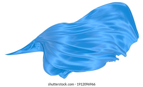 Beautiful Flowing Fabric Flying Wind Blue Stock Illustration 1912096966 ...