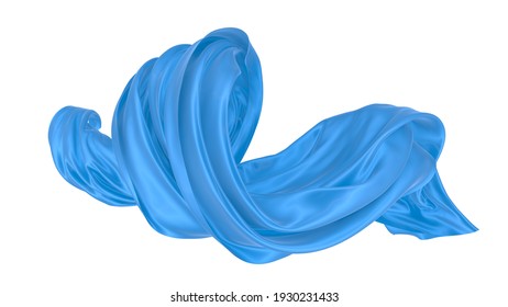 Beautiful Flowing Fabric Flying Wind Blue Stock Illustration 1930231433 ...