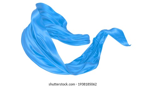 Beautiful Flowing Fabric Flying Wind Blue Stock Illustration 1938185062 ...