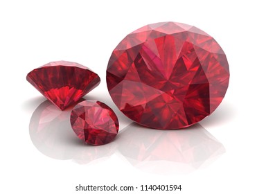 Ruby On White Backgroundvector Illustration Stock Vector (Royalty Free ...