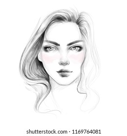 Pencil Sketch Woman Face Images Stock Photos Vectors Shutterstock