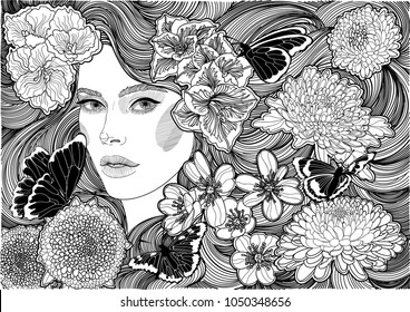 Similar Images, Stock Photos & Vectors of Vector illustration, portrait ...