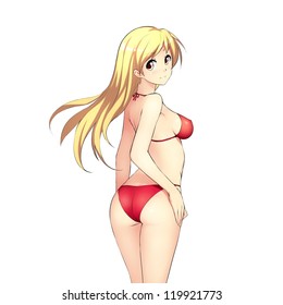Bikini Girl Anime Images Stock Photos Vectors Shutterstock