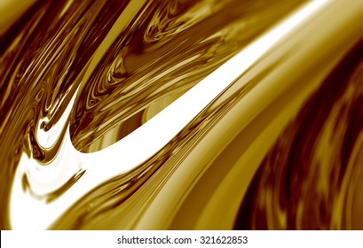 Beautiful Gold Chrome Or Metallic Texture.