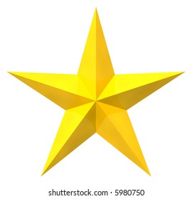 Five Point Gold Star Vector Illustration Stock Vector (Royalty Free ...