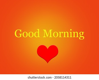 Beautiful Good Morning Heart Illustration Stock Illustration 2058114311 ...