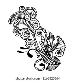 Hand Drawn Pasiley Motif Digital Stock Stock Illustration 2067789173