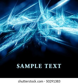 Beautiful Ice Blue Fractal Background