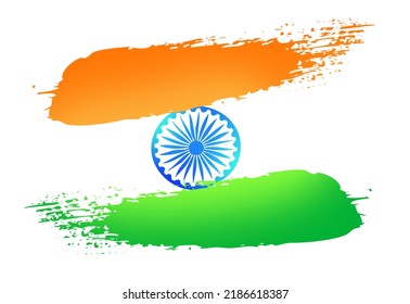 Beautiful Illustration Indian Flag Stock Illustration 2186618387 ...