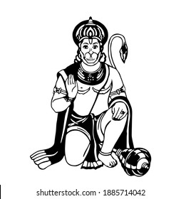 A Beautiful Illustration Of Lord Hanuman 