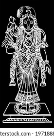 A Beautiful Illustration Of Lord Minakshi 