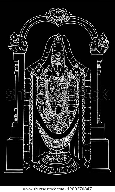 Beautiful Illustration Lord Tirupati Balaji Stock Illustration ...