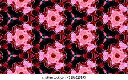 Beautiful Kaleidoscope Seamless Plastic Like Background Texture Suitable For Table Cloth, Curtain And Textile Printing And Background For Your Art Works.