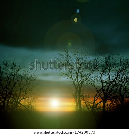 Similar – Image, Stock Photo The Sun goes down Sunset