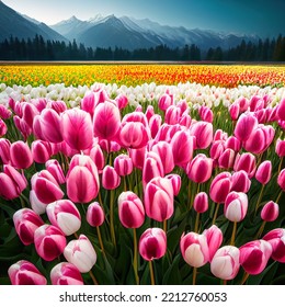 Beautiful Landscape Photography, Agassiz Tulip Festival Canada.