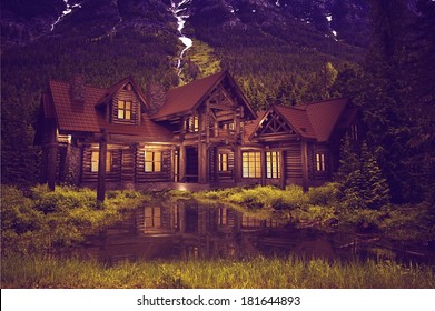 Luxury Log Homes Images Stock Photos Vectors Shutterstock