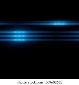 Beautiful Light Flares. Glowing Streaks On Dark Background. Luminous Lines