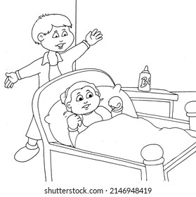 Beautiful Line Art Drawing Illustration Stock Illustration 2146948419 ...