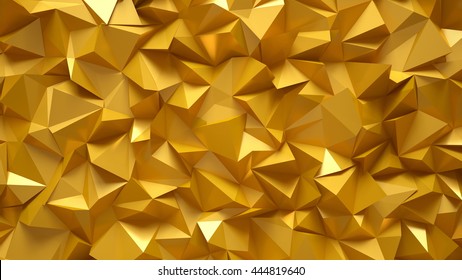 Beautiful, Luxurious, Elegant Gold Background With Abstract Figures. Metal, Prestige, Dear, Precious. 3D Illustration, 3D Rendering.