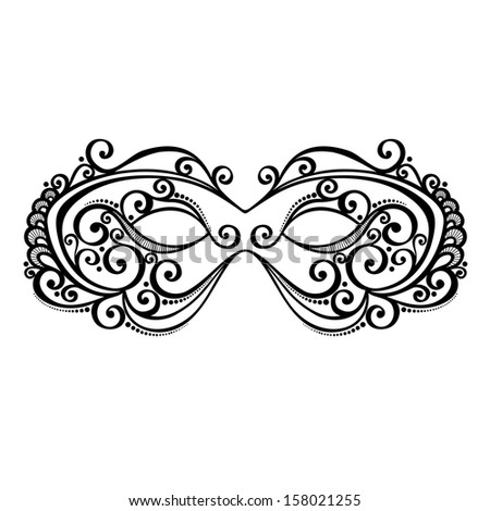 Beautiful Masquerade Mask, Patterned design