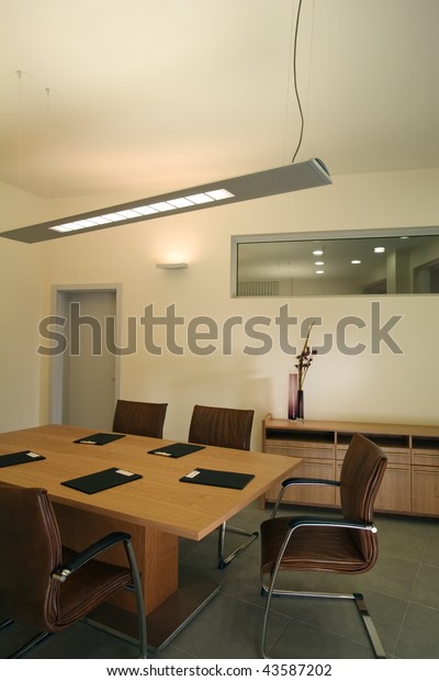 Beautiful Modern Meeting Room Interior Design Stock Illustration