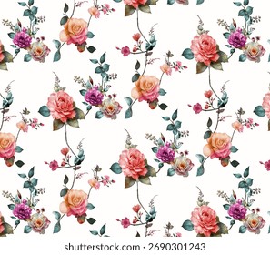 a beautiful and multi color flower pattern and flower allover desing