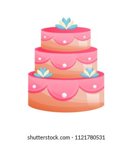 Birthday Cake Isolated On White Background Stock Photo 111328379 ...