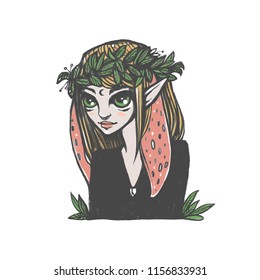 A beautiful nymph in