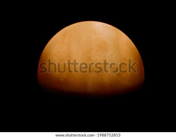 beautiful orange planet with a solid\
surface, planet with atmosphere 3d\
illustration