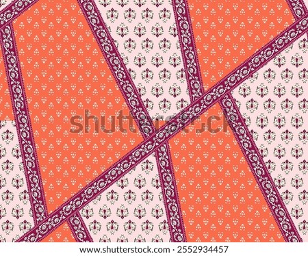 beautiful paisley pattern in the background.