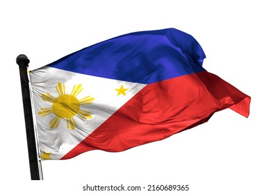 Beautiful Philippines Waving Flag White Background Stock Illustration ...