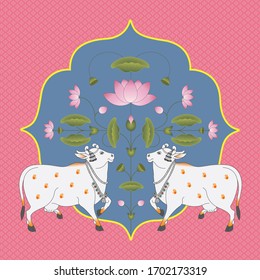 A beautiful Pichwai Cow Painting for Interior Wall Decoration