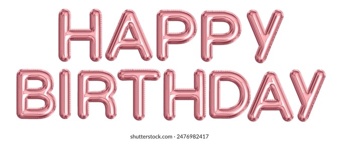 Beautiful Pink Balloons spelling the words Happy Birthday. Birthday Celebration Banner perfect for websites, social media and other media. Have a Happy Happy Birthday. Birthdays are very special. - Powered by Shutterstock