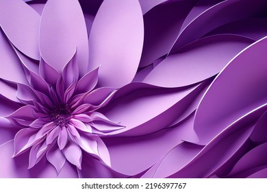 Beautiful Purple Floral Background, Abstract Nature Wallpaper, Zen Spa Aromatherapy Massage, 3d Render, 3d Illustration