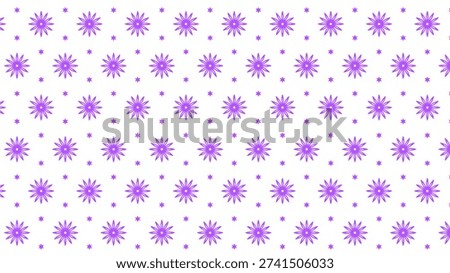 A beautiful purple and white snowflake pattern. The snowflakes are arranged in a visually appealing way, creating a sense of depth and dimension