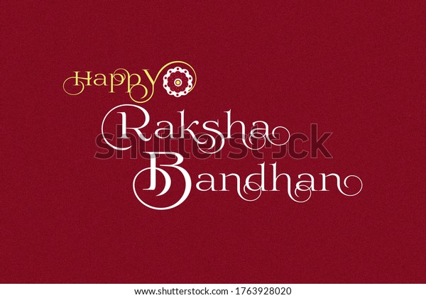 Beautiful Raksha Bandhan Image Stylish Font Stok İllüstrasyon