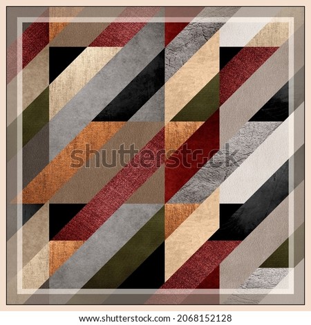 Beautiful scarf with geometric pattern Сток-фото © 