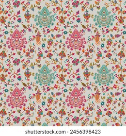 Beautiful Seamless Damask Pattern For Digital Suits And Walpapers