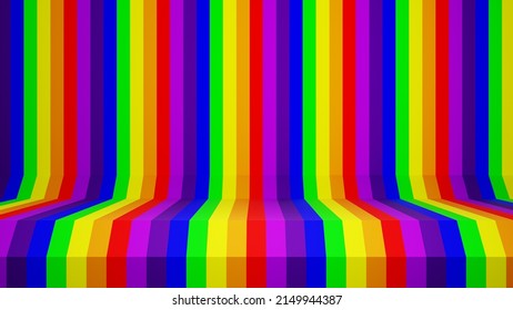 Beautiful Simple Lines Background, Heavy Rainbow Gradient Lines Stage, Best Abstract 4K Wallpaper