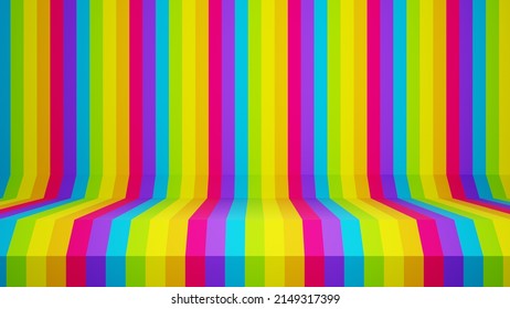 Beautiful Simple Lines Background, Rainbow Gradient Lines Stage, Best Abstract 4K Wallpaper