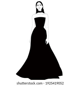シルエット ドレス のイラスト素材 画像 ベクター画像 Shutterstock